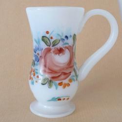 Verre cristal opalin peint XIXe siècle Antiquités Art de la table