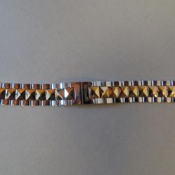 Bracelet pour montre Guépard bicolore acier or  18 mm