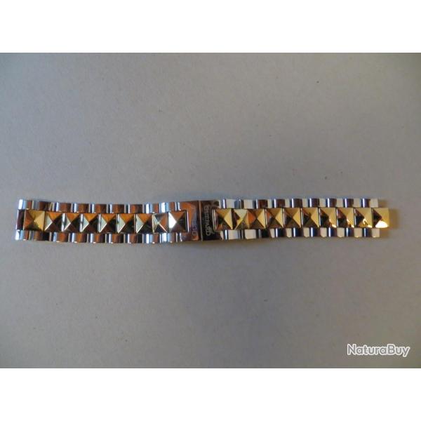 Bracelet pour montre Gu�pard bicolore acier or  18 mm