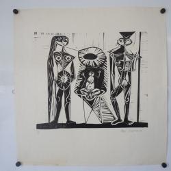 Lithographie originale Roger Descombes