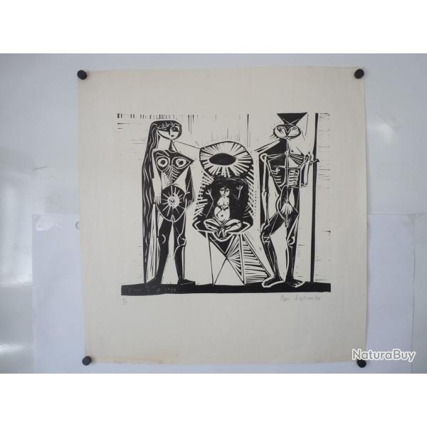 Lithographie originale Roger Descombes