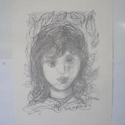 Lithographie originale Laurence Hans Stocker 1972