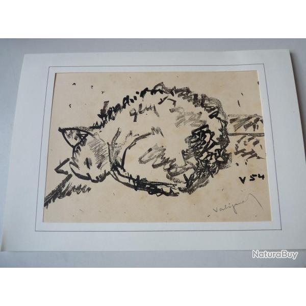 Lithographie Chat Val...? �dit�e par Mourlot