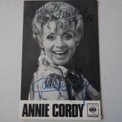 Photographie Dédicacée Annie Cordy