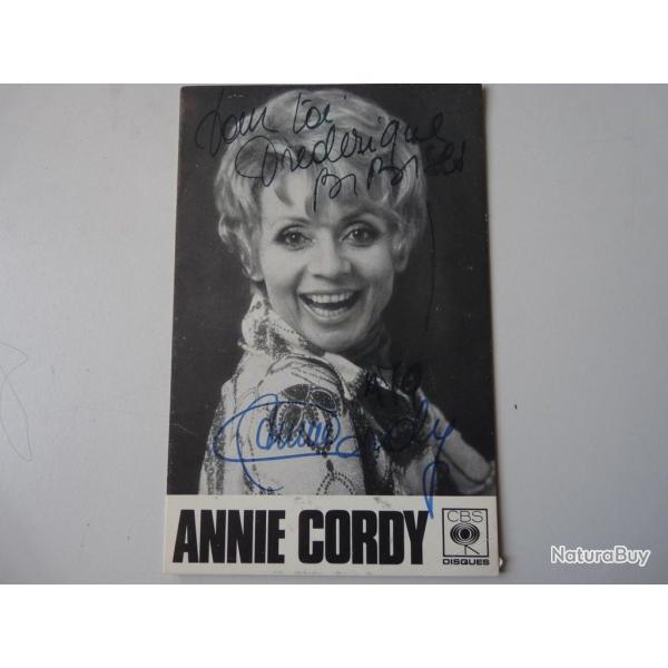 Photographie D�dicac�e Annie Cordy