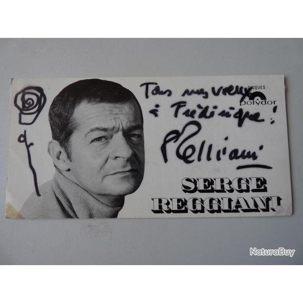 Photographie D�dicac�e Serge REGGIANI