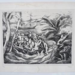 Lithographie  Charles Clément estampe