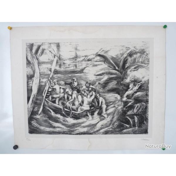 Lithographie  Charles Cl�ment estampe