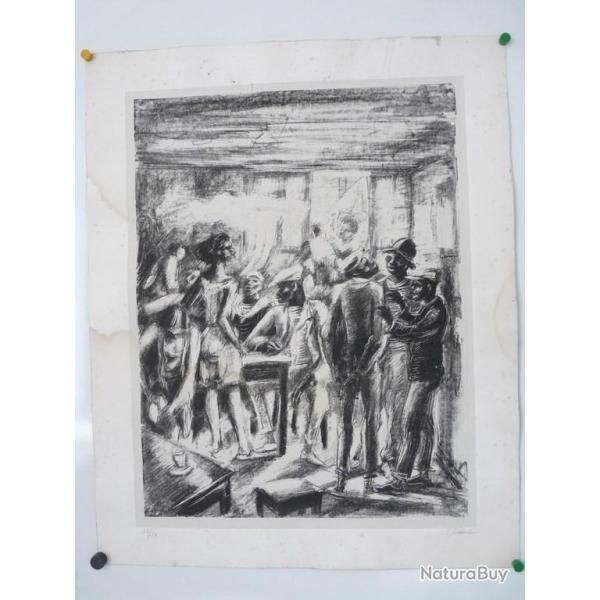 Lithographie  Charles Cl�ment estampe