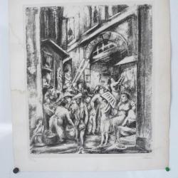 Lithographie  Charles Clément estampe