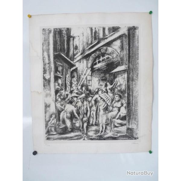 Lithographie  Charles Cl�ment estampe