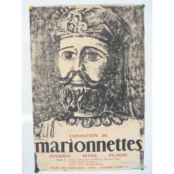 Affiche Lithographie C. Manesse 1962 estampe