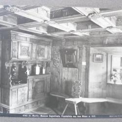 Photographie Suisse St Moritz Museum Bois sculpté