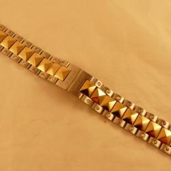 Bracelet pour montre Guépard bicolore acier or 18 mm