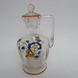 Carafe cristal émaillé Art deco SEVRES