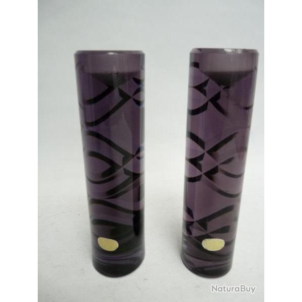 Paire de bougeoirs en cristal ROSENTHAL