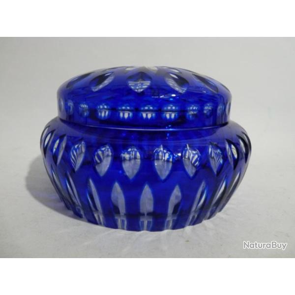 Grande boite cristal overlay bleu