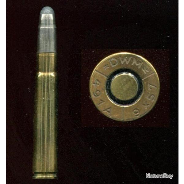 9 x 57 Mauser - balle nickel pointe plomb - marquage  = 9 x 57 / DWM / 491 A /