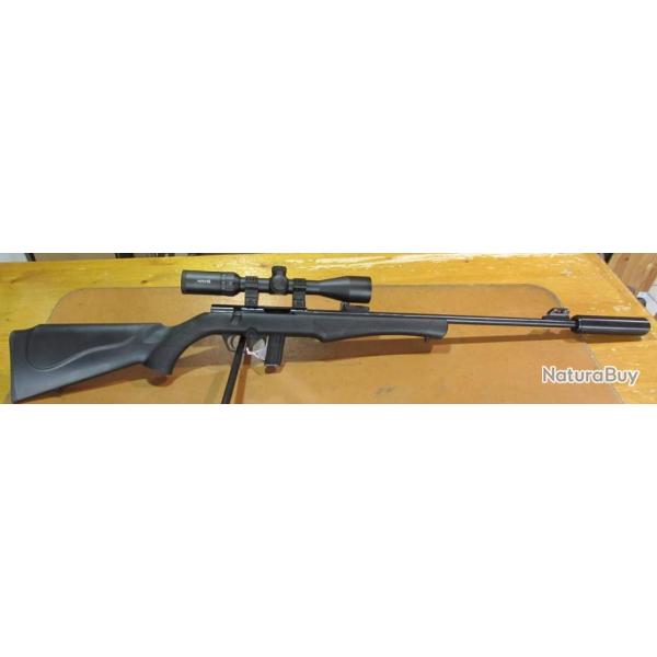 Pack Carabine 22lr, Rossi 8122 synthetique, lunette hawke vantage 3-9x40  et silencieux ATEC