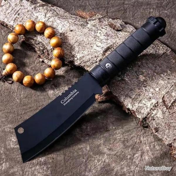 Couteau Machette Droit COLUMBIA + Etui Chasse Jungle Randonn�e LIVRAISON OFFERTE