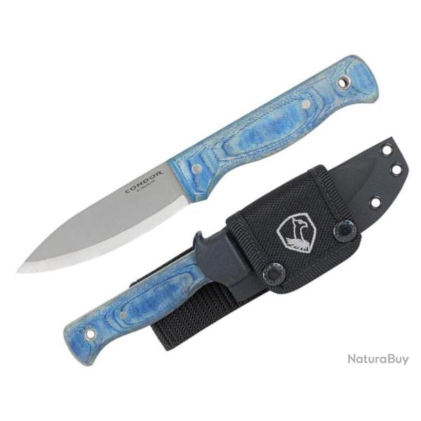 Couteau Condor Aqualore Blue Micarta Handle 14C28N Blade Kydex Sheath Salvador CTK395843SK