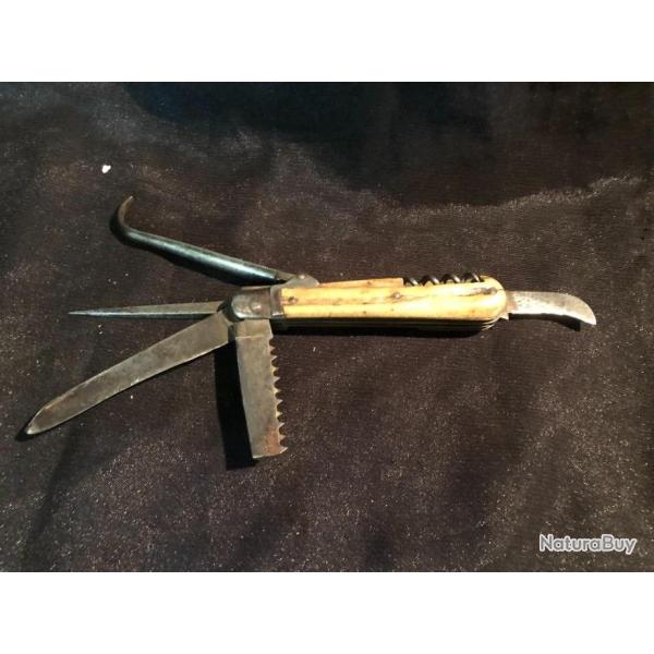 tres beau et ancien couteau multifonction