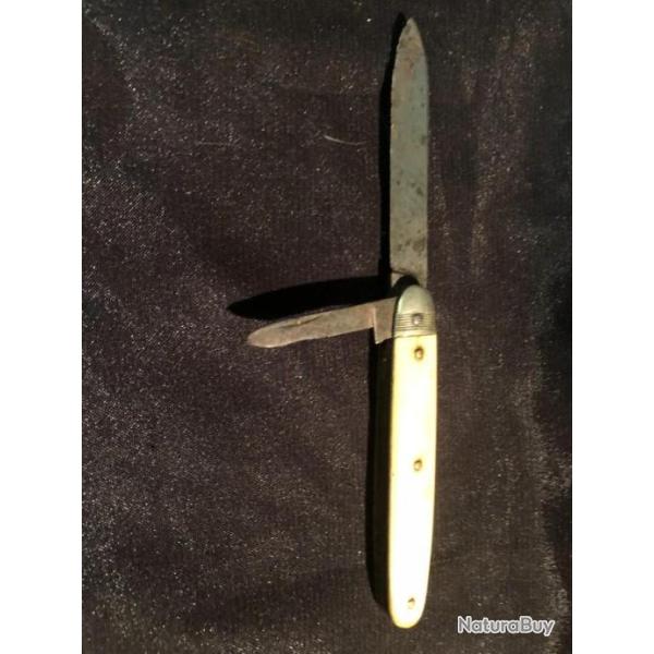 ancien couteau manche ivoire