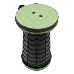 Tabouret t&eacute;lescopique kaki et noir r&eacute;glable en hauteur de 6 &agrave; 45 cm
