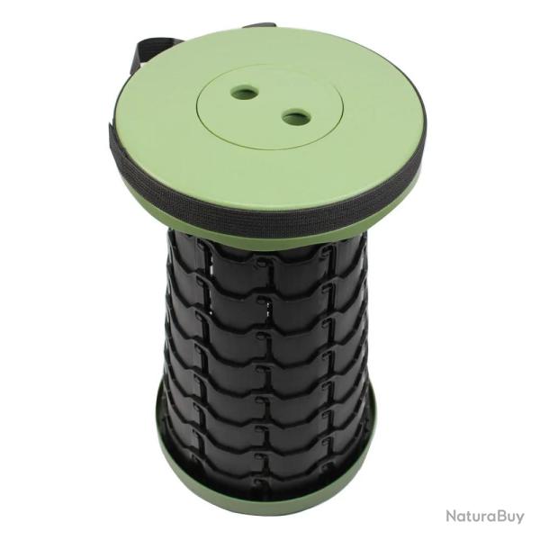 Tabouret t�lescopique kaki et noir r�glable en hauteur de 6 � 45 cm
