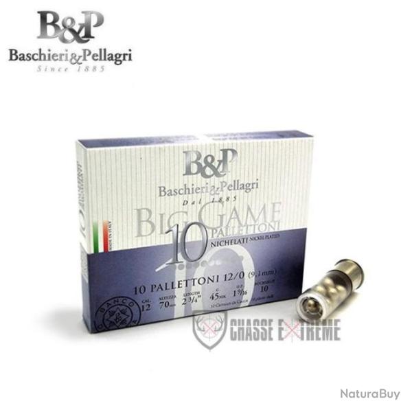 10 Chevrotines B&P Big Game Pallettoni 10G Cal 12/70