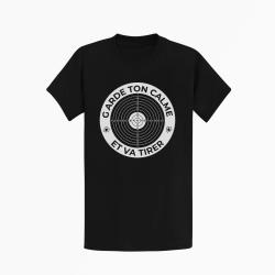 T-shirt Tir Sportif - Garde ton Calme et va tirer - Noir