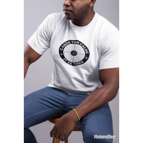 T shirt Tir Sportif Garde ton Calme et va tirer