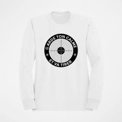 Sweat Tir Sportif - Garde ton Calme et va tirer - Blanc