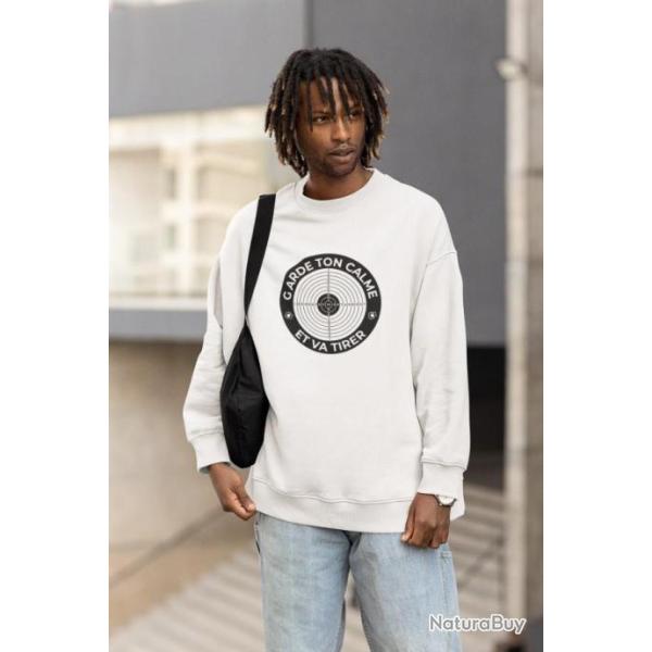 Sweat Tir Sportif Garde ton Calme et va tirer