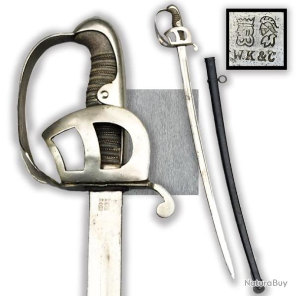 RARISSIME & TRES BEAU SABRE HUSSARD ALLEMAND / PRUSSIEN CHEMIN DE FER WW1 WK&C ORIGINAL