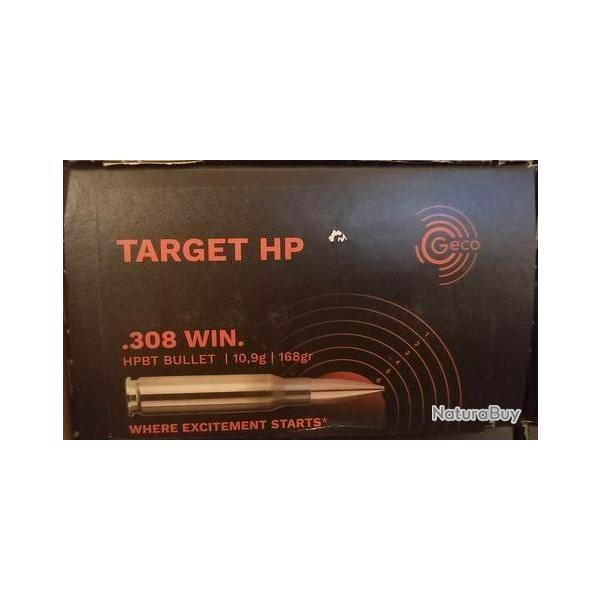 BALLE GECO 308WIN HPBT 168GR X50