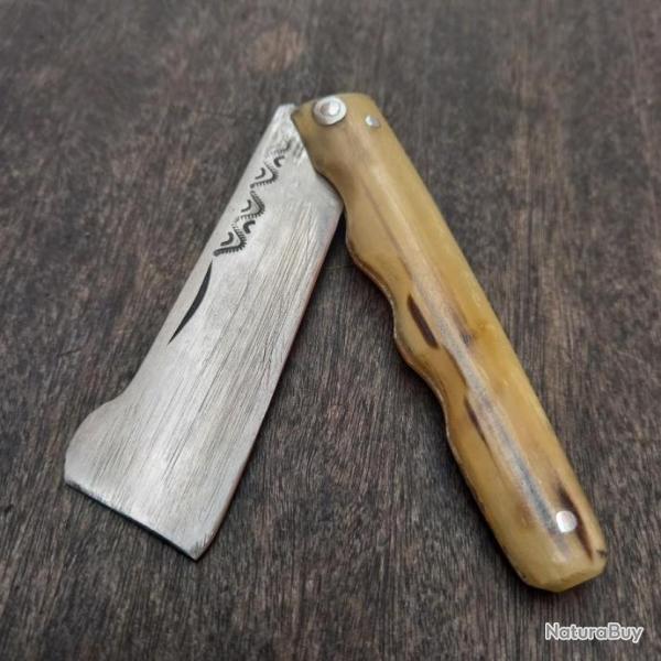 Couteau Greffoir 2 CLOUS ARTISANAL ARTLAP Manche en Corne