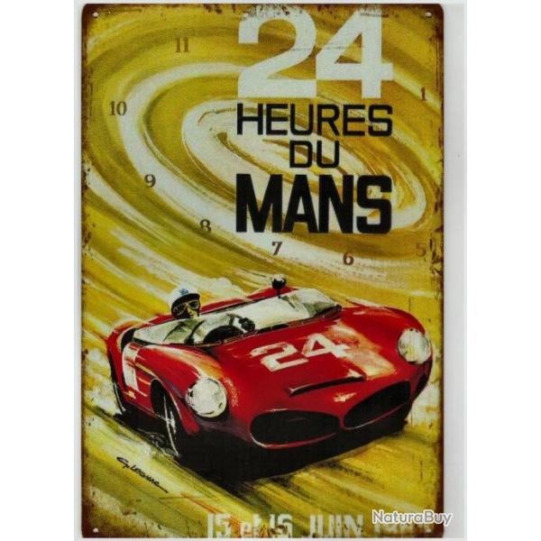 PLAQUE PUBLICITAIRE METAL 24 HEURES DU MANS 1963