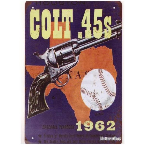 PLAQUE METAL COLT 45 S HOUSTON TEXAS