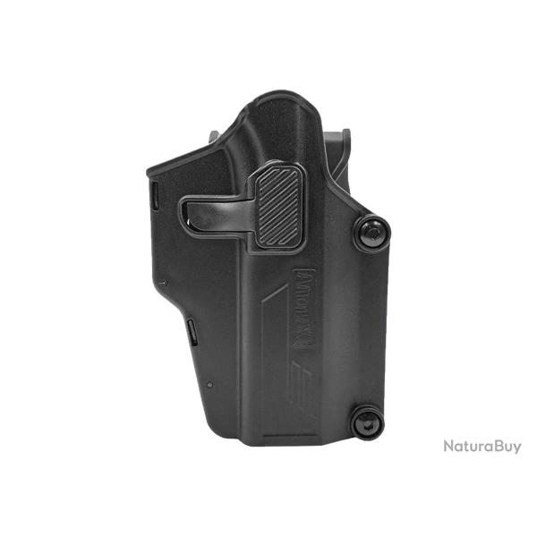 Amomax Holster polym�re rotatif Multifit Noir r�tention active
