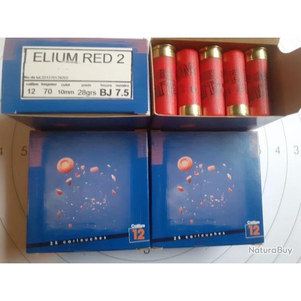 New.. Lot 100 Cartouches ELIUM  RED 2 en  28grs
