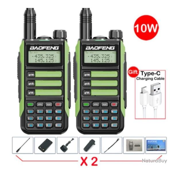 2X BAOFENG VHF UV-16 pro Max, Talkie-walkie 10 Watts LONGUE PORTE