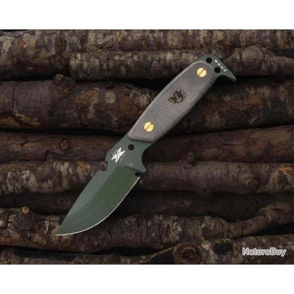 Couteau DPx Gear HEST Original OD Green Lame Acier D2 Manche Micarta Etui Kydex Made USA DPXHSX114