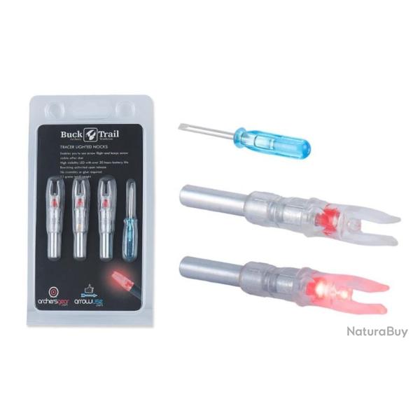 ENCOCHES LUMINEUSES BUCKTRAIL ROUGE - ID6.2mm - par 3