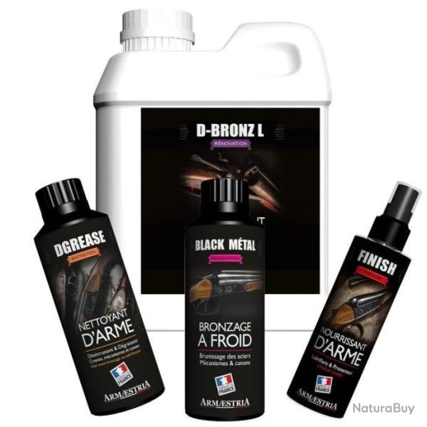 KIT ULTIME DE BRONZAGE dbronzant, dgraissant, bronzant et finition ARMAESTRIA BLACK METAL ...