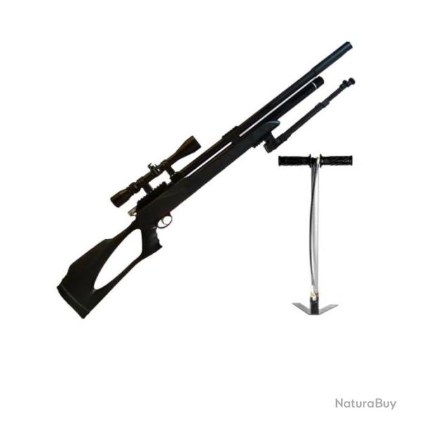 PACK-9 M25 PCP CARABINE + BIPIED SNOWPEAK Calibre 4,5 mm + Lunette 3-9 x 40 Mildot 19,9 Joules