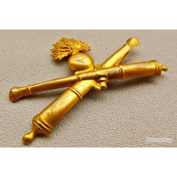 PLAQUE DE SCHAKO D'ARTILLERIE Mle 1873.