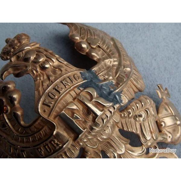 PLAQUE DE CASQUE A POINTE TROUPES PRUSSIENNES 1895.