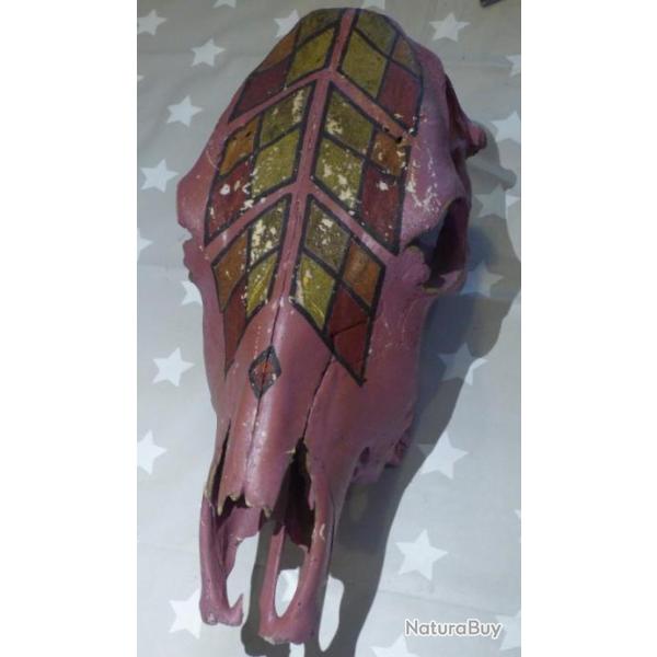 crane peint avec motifs geometriques navajo style southwest