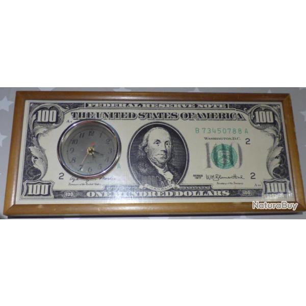 pendule 100 dollars western objet